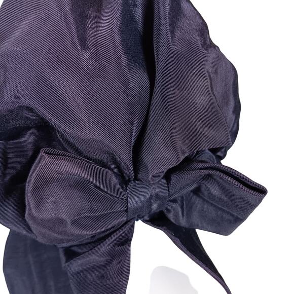 Vintage 90s Prom Dress Size Medium Purple Puffy Short Sleeves Fit and Flare Cut - Picture 8 of 12